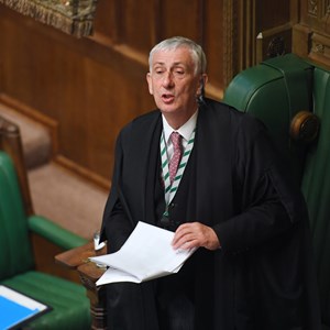 The Speaker of the House of Commons sat in the Chair in the House of Commons Chamber