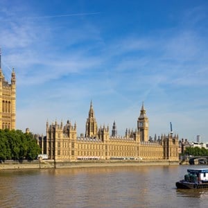 The Houses of Parliament seen from across the Thames