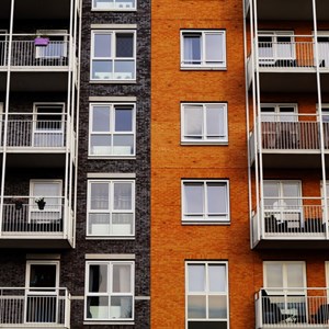 Apartment Building with Balconies