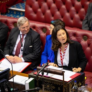 Baroness Penn speaks in the House of Lords chamber