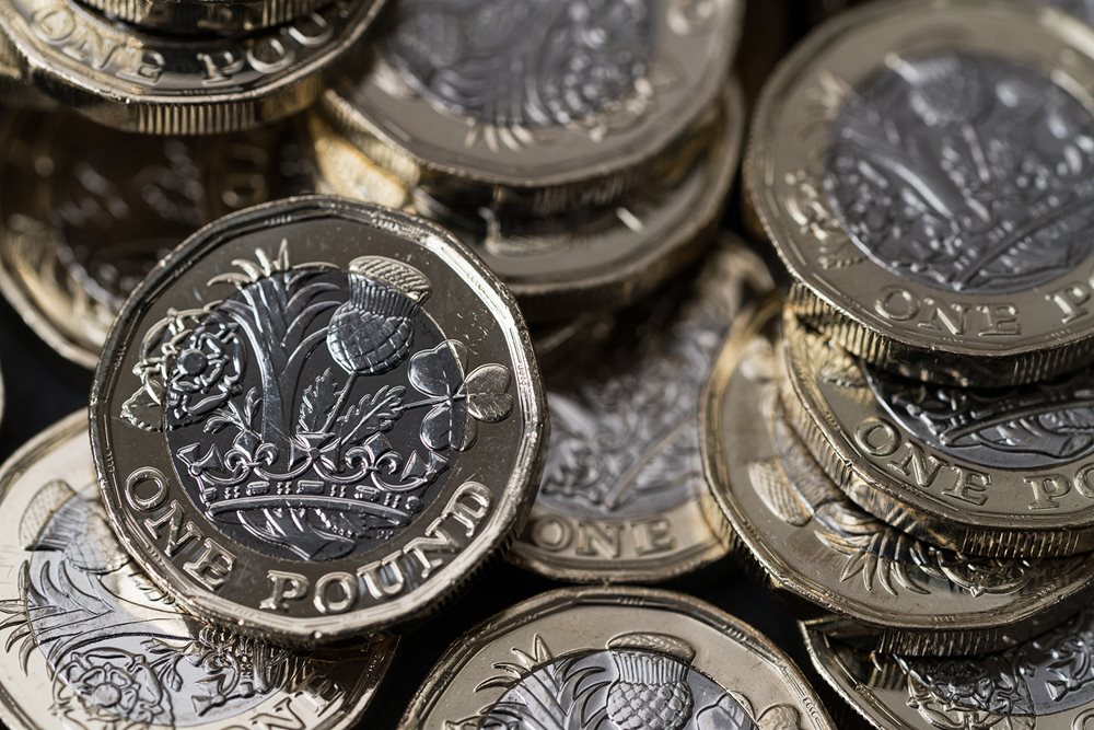 stack of pound coins