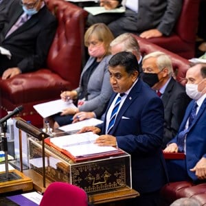 Lord Ahmad of Wimbledon speaking in the chamber 