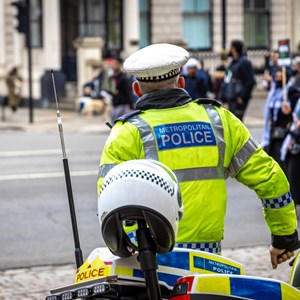 Police officer at a protest