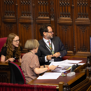 House of Lords Hansard reporters in the chamber