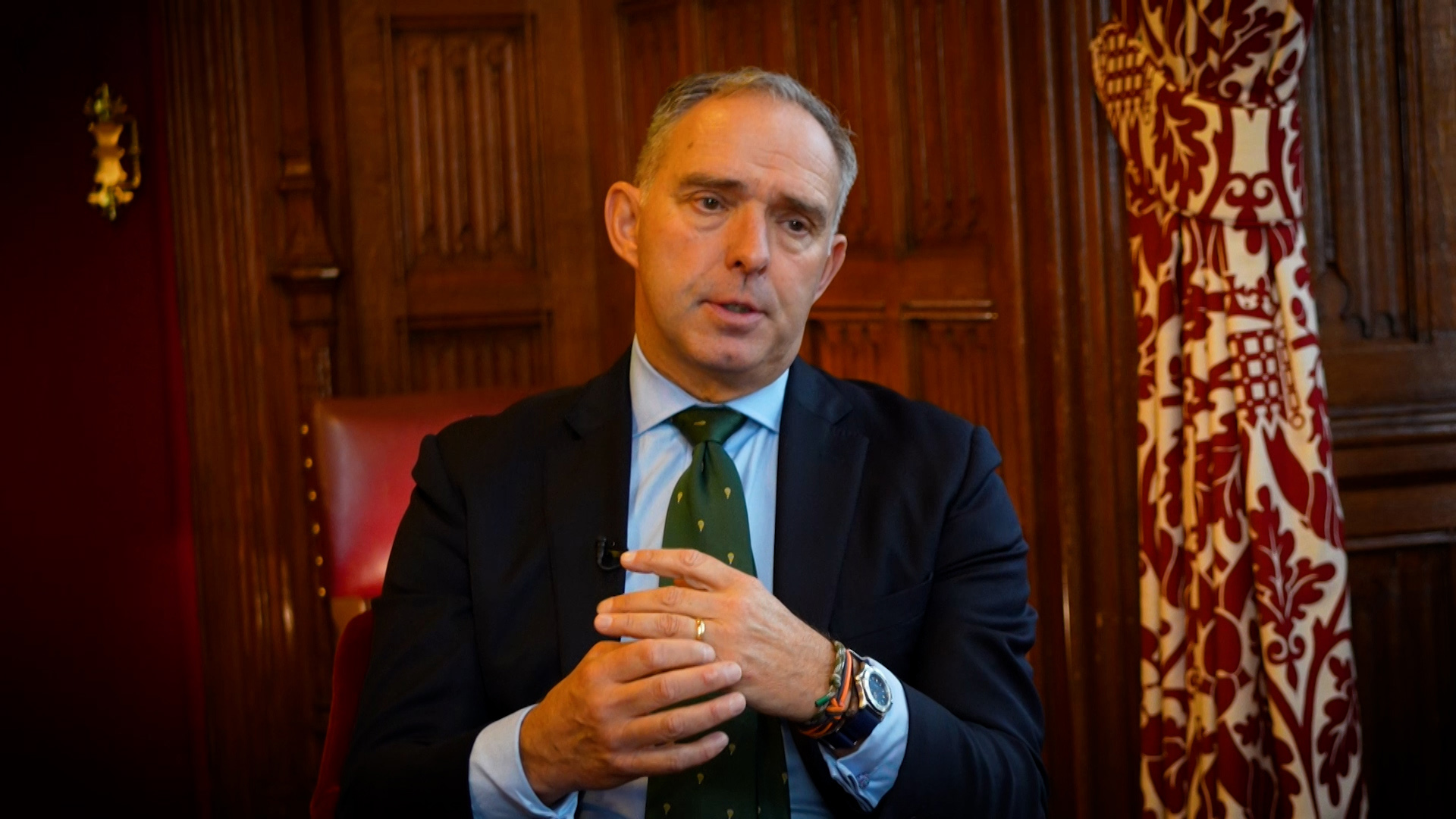 Lord Sedwill sitting in the Lord Speaker's Office