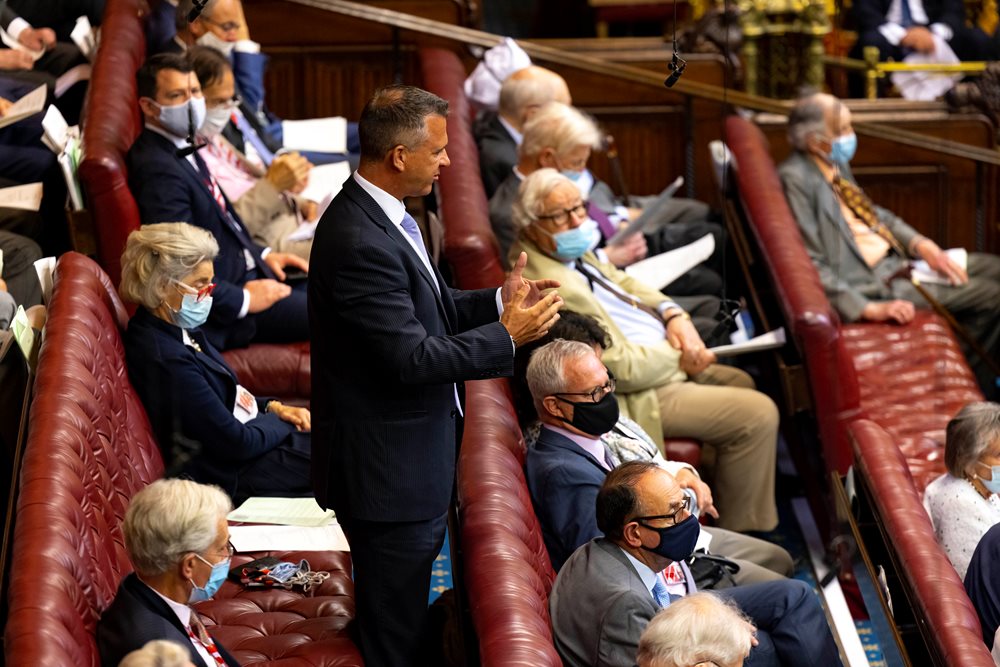 House of Lords chamber with members 